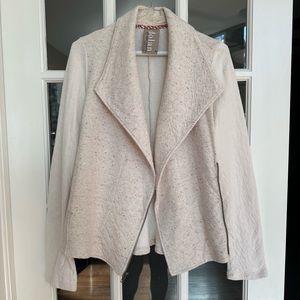 Dolan Left Coast, Anthropologie brand, asymmetrical zip, peplum knit jacket